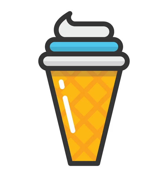 Ice Cream Vector Icon — Stock Vector