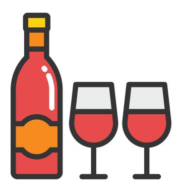 Şarap vektör simgesi