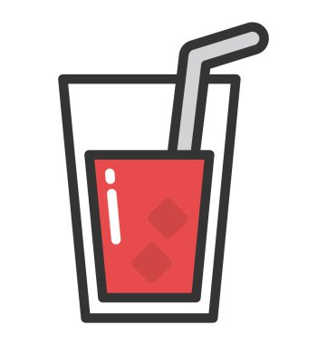 Soğuk içecek vektör simgesi
