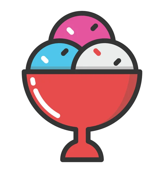 Icono de helado vector — Vector de stock