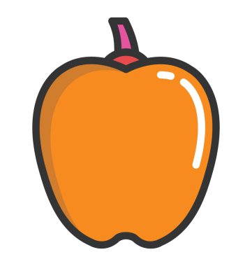 Dolmalık biber vektör simgesi