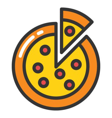 Pizza vektör simgesi