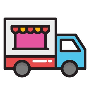 Gıda kamyon vektör simgesi