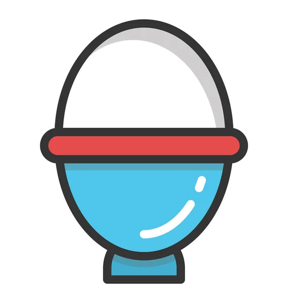 Icona vettoriale della tazza dell'uovo — Vettoriale Stock