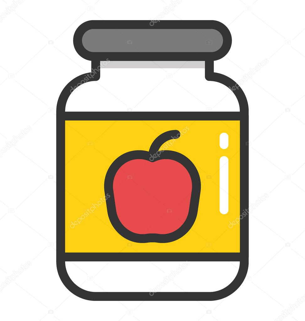Apple Jam Vector Icon — Stock Vector © vectorsmarket #167805308