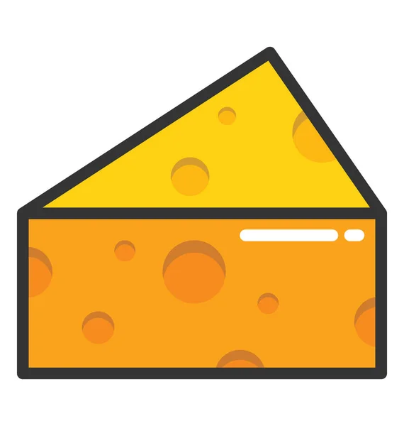 Icono del vector de queso — Archivo Imágenes Vectoriales