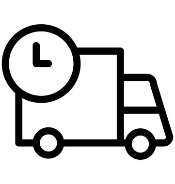 Teslim zaman vektör simgesine