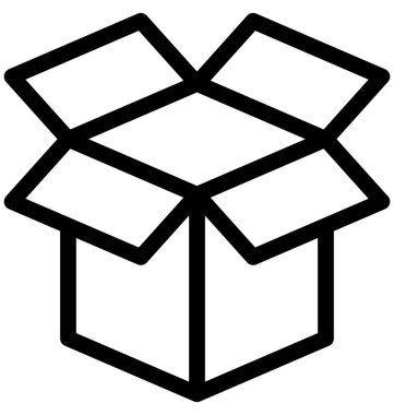 karton kutu vektör simgesi