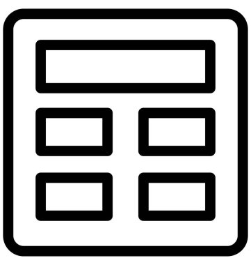 Hesap makinesi vektör simgesi