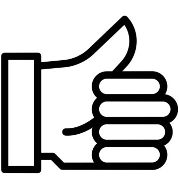 Başparmak yukarıya vektör simgesi