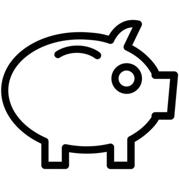 domuzcuk banka vektör simgesi