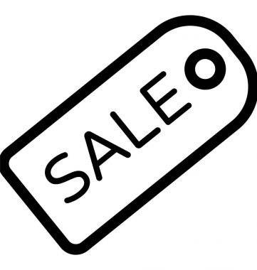 satış etiketi vektör simgesi