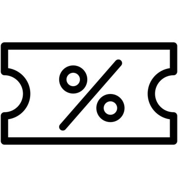 Fiş vektör simge indirim