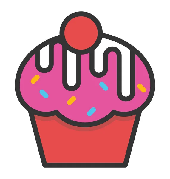 Cupcake vector pictogram — Stockvector