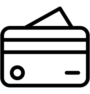 Kredi kartı vektör simgesi