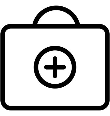 ilk yardım kiti vektör simgesi