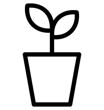 Bitki Pot vektör simgesi