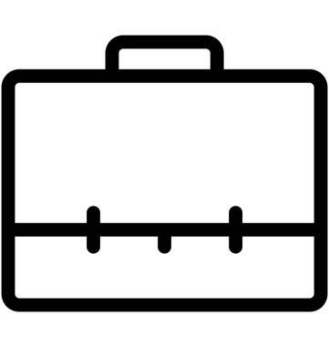 Evrak çantası vektör simgesi