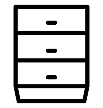 Göğüs çekmece vektör simgesi