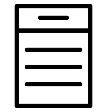 Göğüs çekmece vektör simgesi