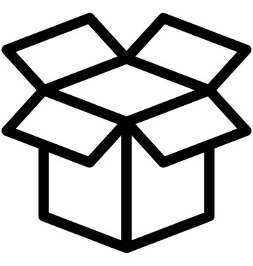 karton kutu vektör simgesi