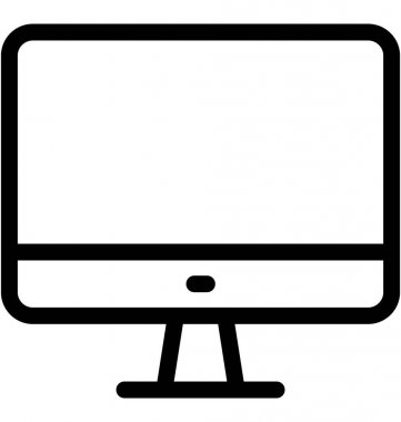 monitör vektör simgesi