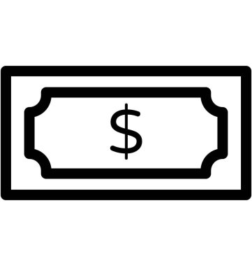 Doları vektör simgesi