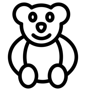 Teddy vektör simgesi