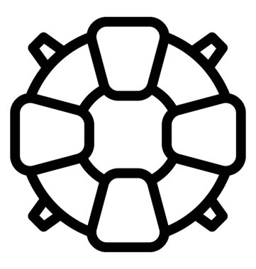 Cankurtaran satırı vektör simgesi