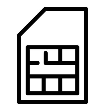 Sim satırı vektör simgesi