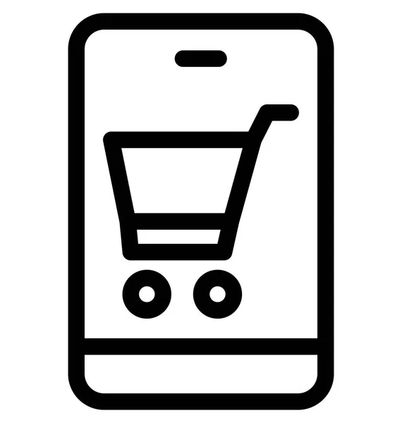 Mcommerce vektör simgesi — Stok Vektör