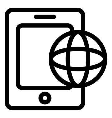 Internet satırı vektör simgesi