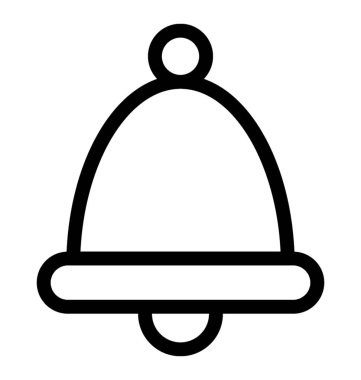 Bell çizgi vektör simgesi