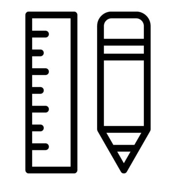 Çizim araçları satırı vektör simgesi