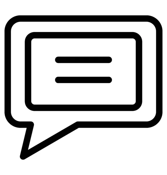 Chat línea de burbujas Vector icono — Archivo Imágenes Vectoriales