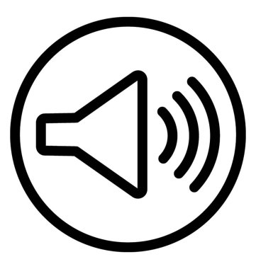 Ses hattı vektör simgesi