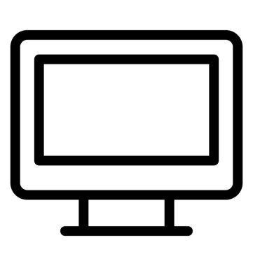 Monitör satırı vektör simgesi