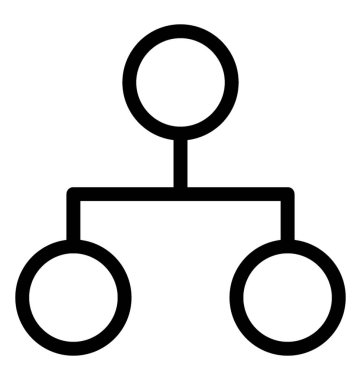 hiyerarşi çizgi vektör simgesi