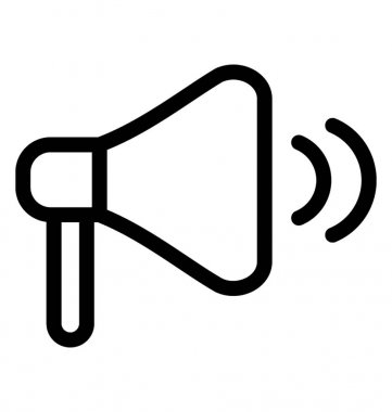 Reklam satırı vektör simgesi