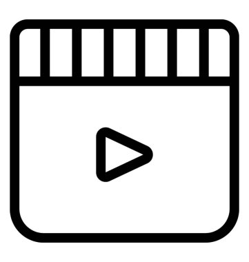 Çokluortam çizgi vektör simgesi