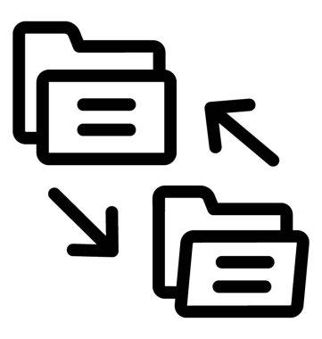 Dosya paylaşım satırı vektör simgesi