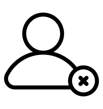 Satırı vektör simgesi iptal