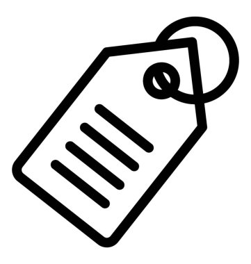 Fiyat etiketi satırı vektör simgesi