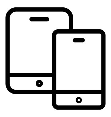 Akıllı Telefon Hattı Vektör Simgesi