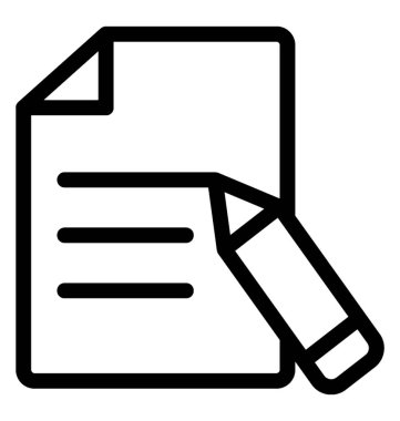 Yazma satırı vektör simgesi