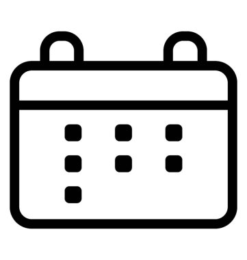 takvim çizgisi vektör simgesi