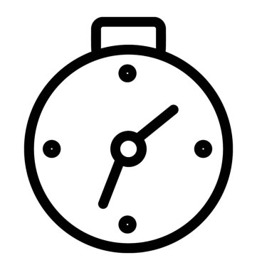 Kronometre çizgi vektörü simgesi