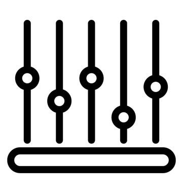 ekolayzır çizgi vektör simgesi