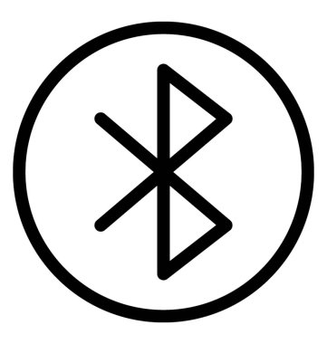 Bluetooth Line Vector Icon clipart