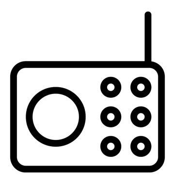 Radyo satırı vektör simgesi